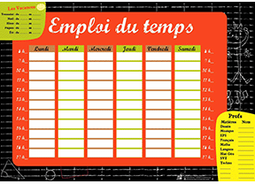 Emplois du temps S2 2025