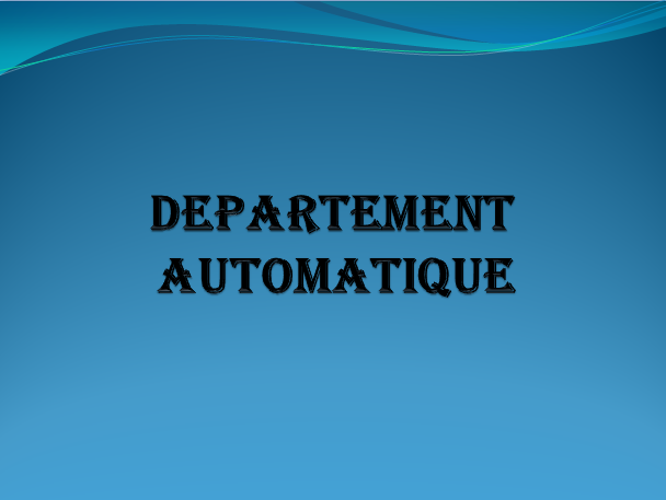 Emploi du temps -Semestre 2-Département Automatique