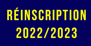 Réinscription universitaire 2022/2023