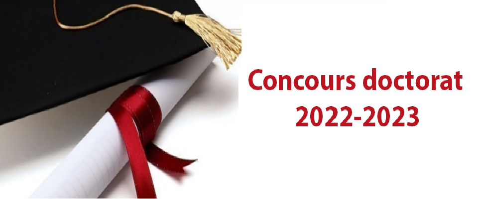 Avis au candidats retenus pour passer le concours de doctorat LMD 2022/2023