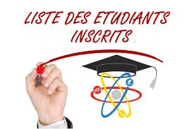 Listes des étudiants inscrits au département informatique