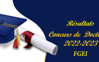 Résultats du concours d’accès au doctorat 3ème cycle, spécialité informatique, 2022/2023