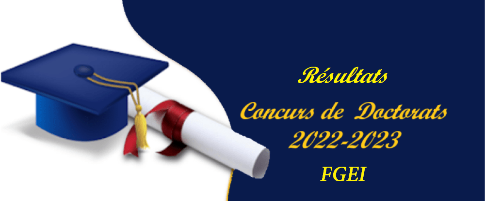 Résultats du concours d’accès au doctorat 3ème cycle, spécialité informatique, 2022/2023