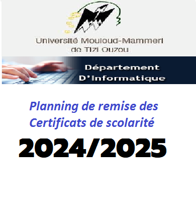 Planning de remise des certificats de scolarité