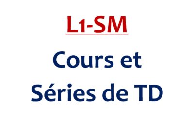 Série de TD N° 01 de Physique 1