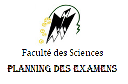 Planning des examens du semestre 1 (session1), 2023-2024