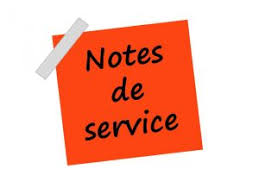 Note de service.