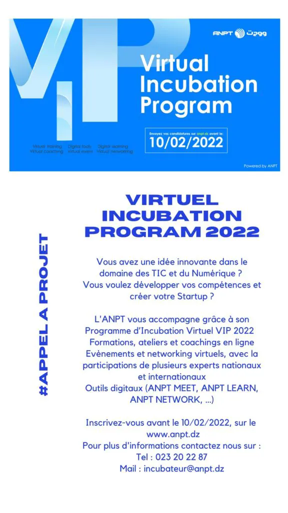 Virtual Incubation program 2022 Virtual Incubation program 2022