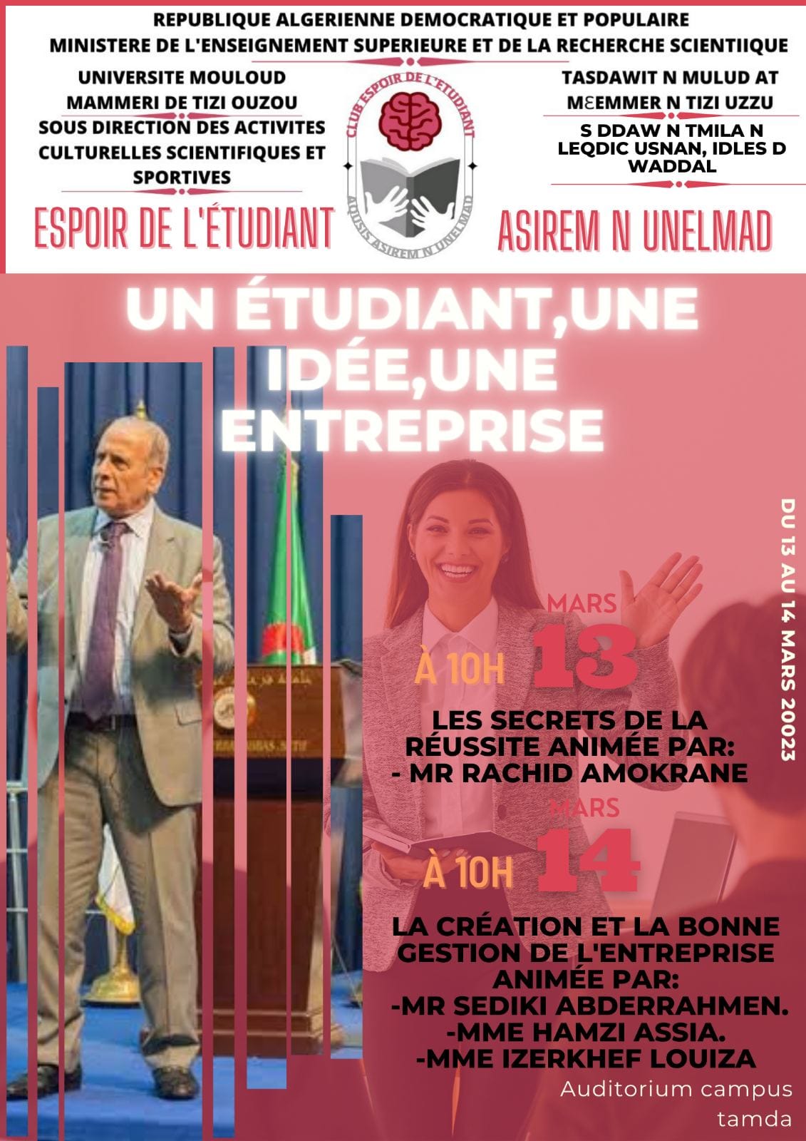 Un étudiant une idée une entreprise