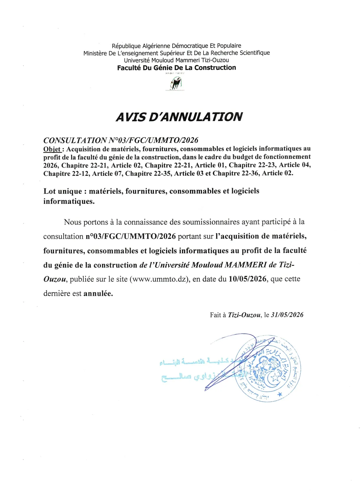 ANNULATION Cons03FGC26