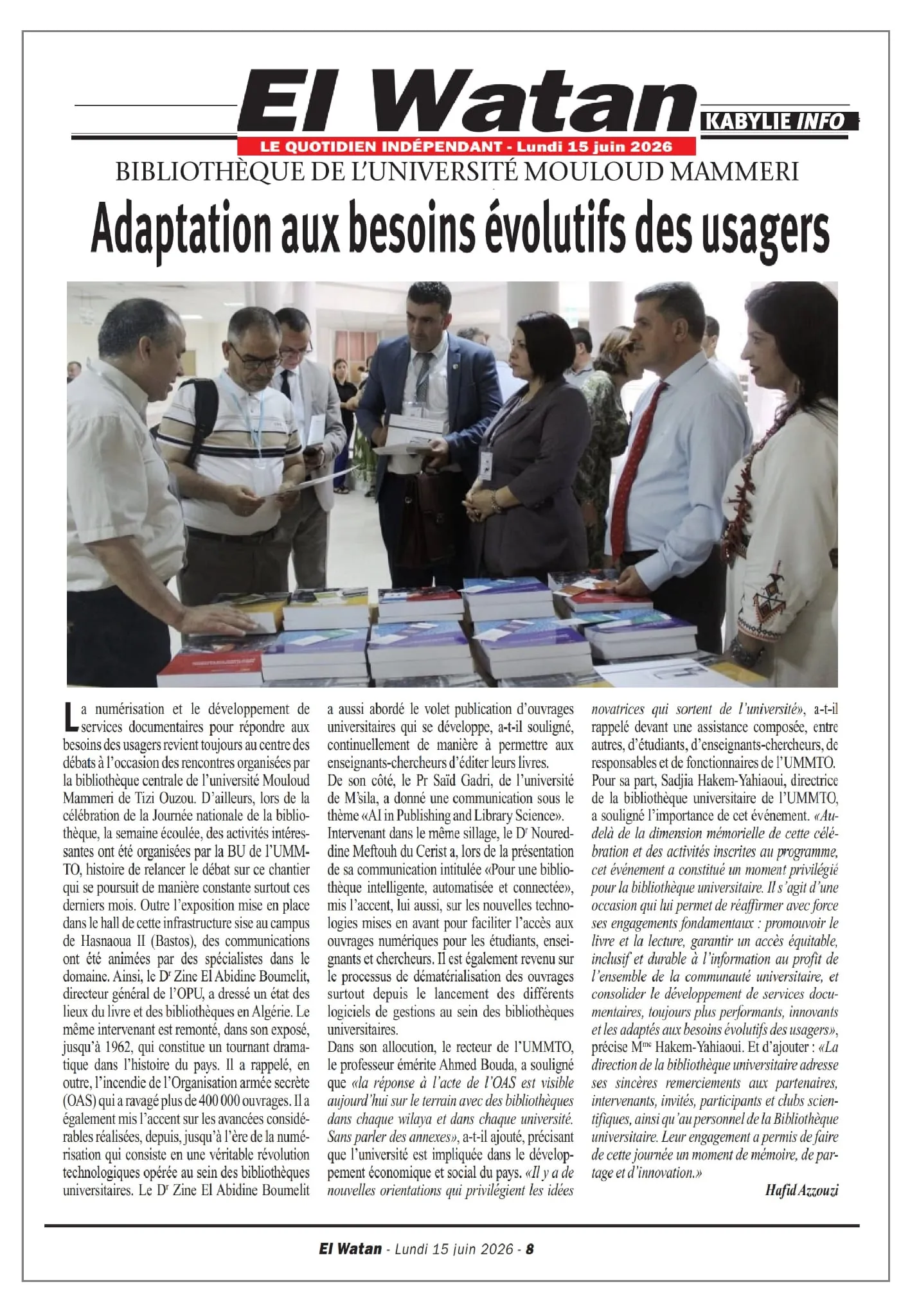 El Watan du 15062026-P08
