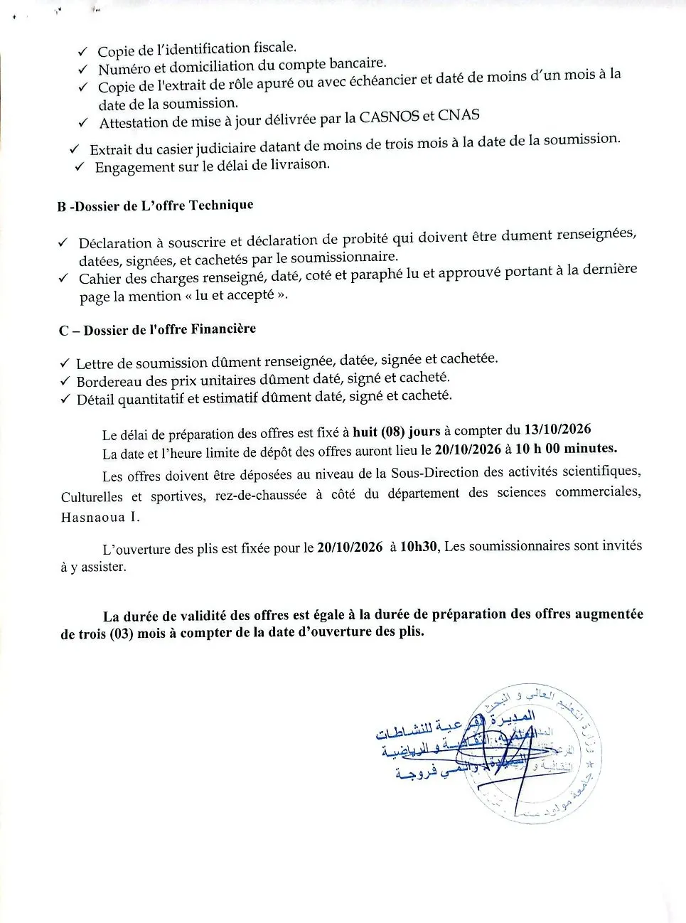 Consultation 05SDASCS26-P2