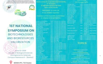 1st national symposium on : « Biotechnologies and Bioresources valorisation » (02/06/2026)