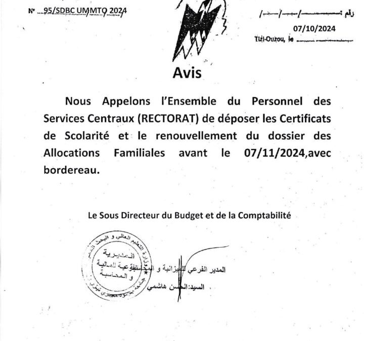 Allocations familiales