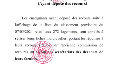 Réponses aux recours 272 logements