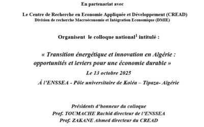 Transition énergétique et innovation en Algérie :opportunités et leviers pour une économie durable