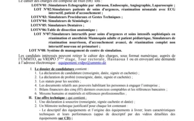 Avis d’appel d’offres national ouvert n°05/VRDPO/UMMTO/2024