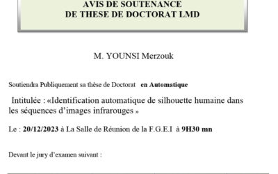 Avis de soutenance YOUNSI Merzouk