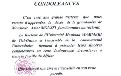 Condoléances