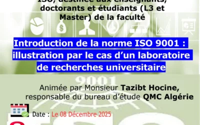 Laboratoire DEFI: Formation sur la certification ISO 9001