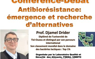 Conférence-Débat « Antibiorésistance : émergence et recherche d’alternatives » animée par Prof. Djamel Drider (4 mars 2026)