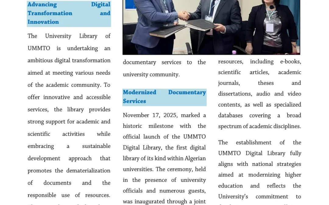 Digitization and modernization of the university library 10 to 13 november 2025