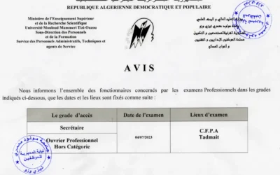 Examen professionnel Secrétaire et OPHC