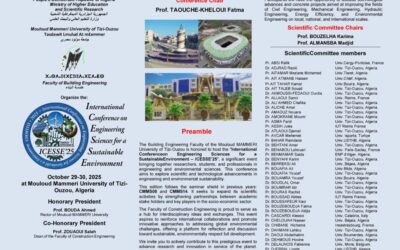 INTERNATIONAL CONFERENCE ON ENGINEERING SCIENCES FOR A SUSTAINABLE ENVIRONMENT – ICESSE’25 ( October, 29th-30th, 2025)