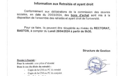 Opération bons d’achat pour retraités et ayant droit 2024