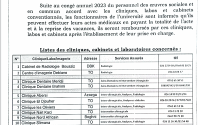 Avis aux fonctionnaires ATS et Enseignants :Prise en charge été 2023