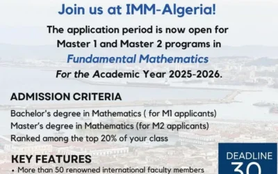 Inscriptions au Master International de Mathématiques 2025
