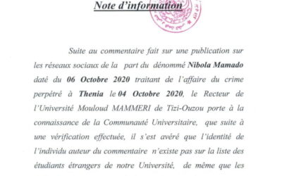 Note d’information