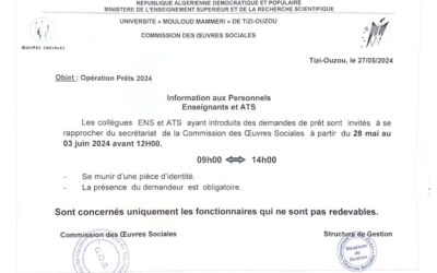 Information aux Personnels Enseignants et ATS