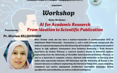 Visioconférence plénière sous le thème : « IA for Academic Research: From Ideation to Scientific Publication»