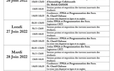 Programme école d’été semaine 1