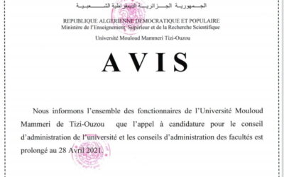 Prolongation de l’appel à candidature pour le conseil d’administration