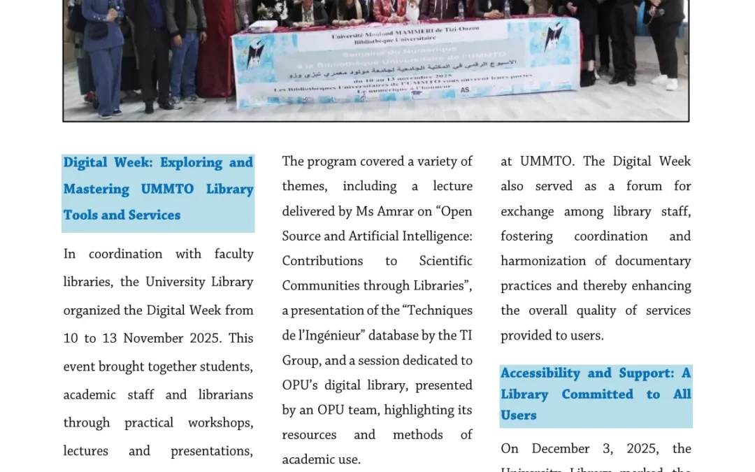 University LIbrary Events 10 to 13 november 2025
