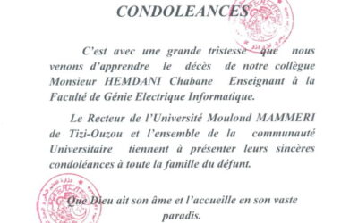Condoléances