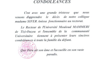 Condoléances