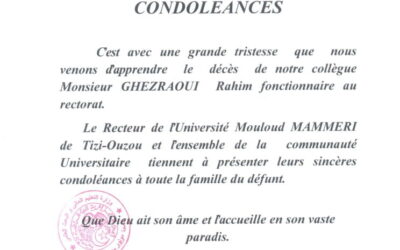 Condoléances