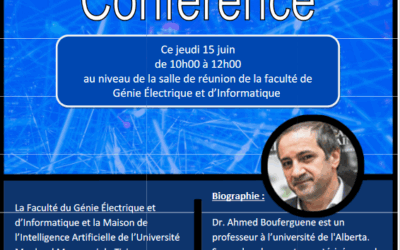 Conférence: l’application de l’Intelligence Artificielle dans le domaine de la construction animée par le professeur Ahmed Bouferguene