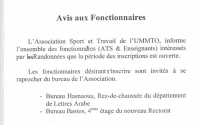 Association sportive: inscriptions aux randonnées