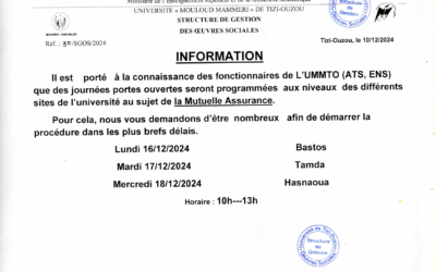 Portes ouvertes  sur la mutuelle assurance