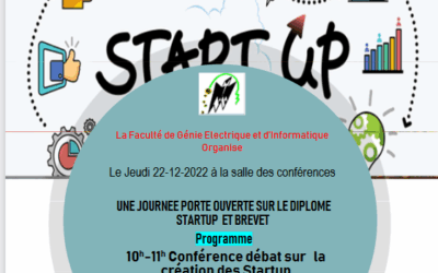 Journée porte ouverte sur le diplôme Startup et brevet