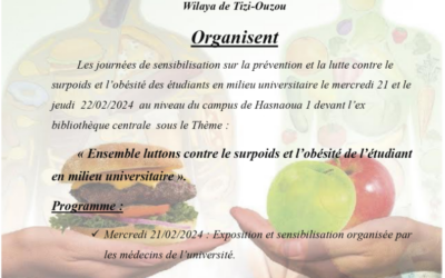 Journées de sensibilisation sur la prévention et la lutte contre le surpoids et l’obésité