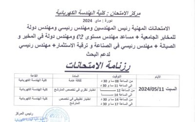 Centre d’examen : organisation examens professionnels session mai 2024